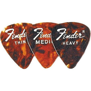 Fender 351 Classic Guitar Picks, 12 Pack, Shell, Heavy