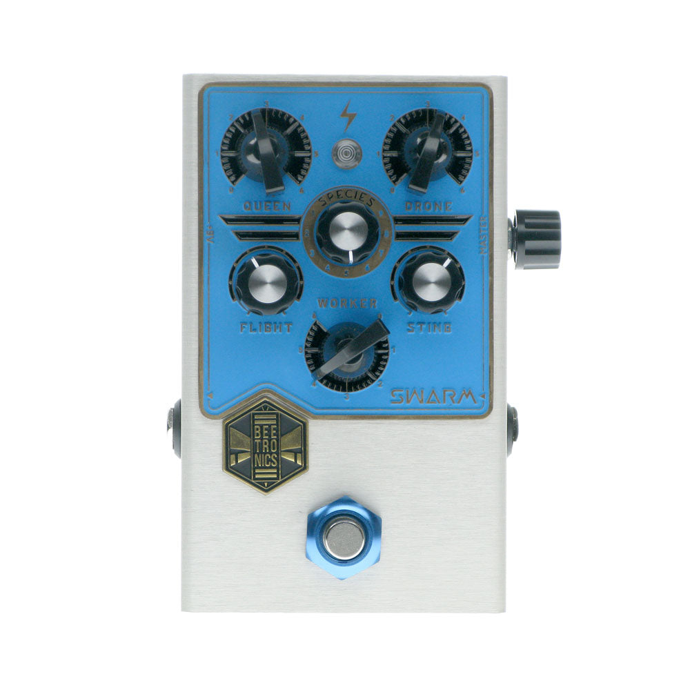 Beetronics Swarm Fuzz Harmonizer, Silver/Blue (Limited Edition)