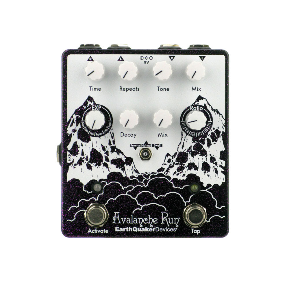 EarthQuaker Devices Avalanche Run V2 Stereo Delay Reverb, Purple Sparkle (Gear Hero Exclusive)