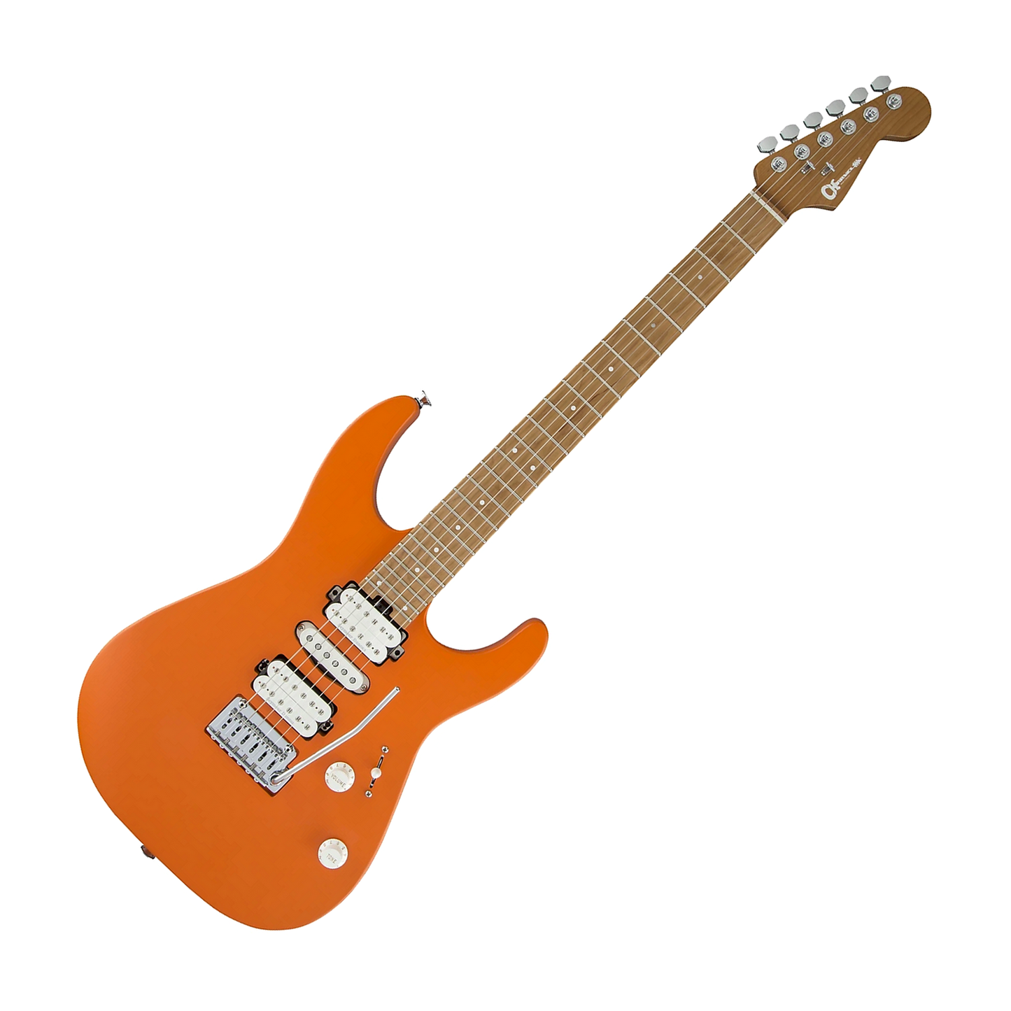 Charvel DK24 HSH Pro-Mod Carmelized Maple Fingerboard, Satin Orange Crush