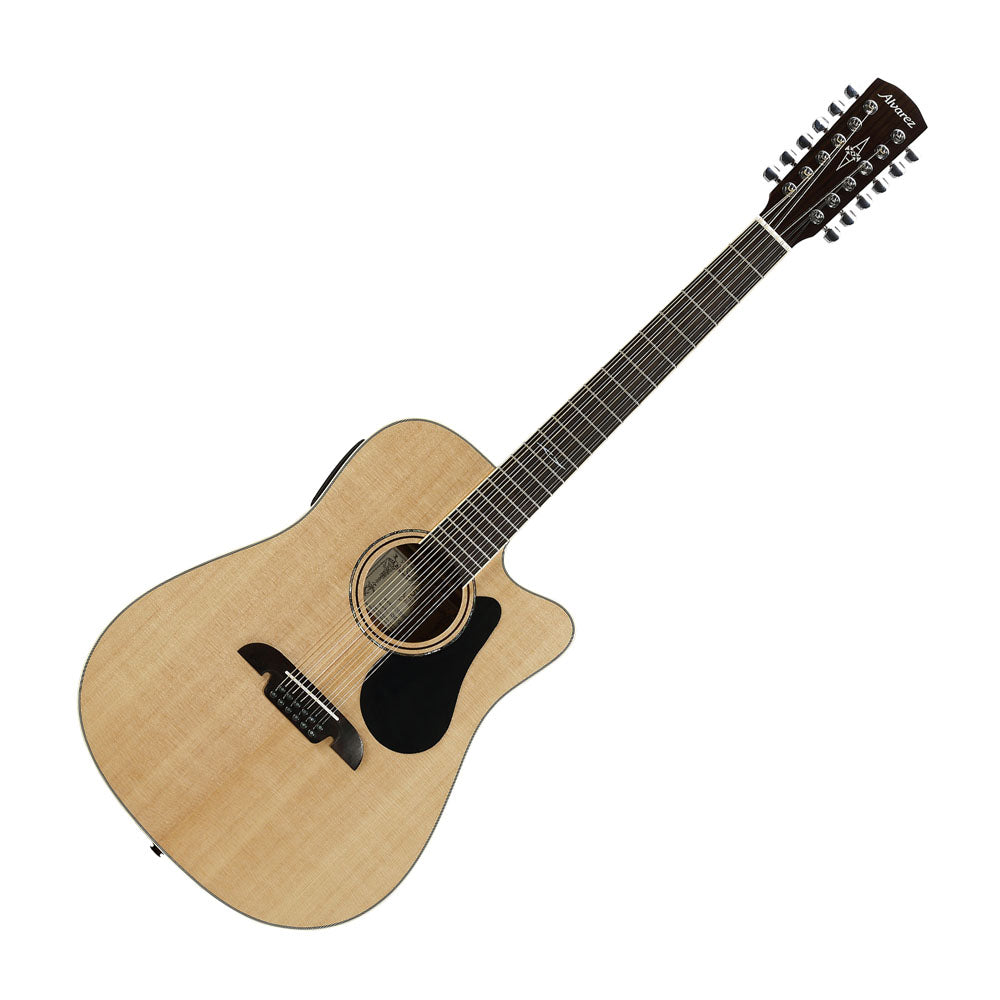 Alvarez AD60-12CE Artist Series Dreadnought 12-String Acoustic-Electric Guitar, Natural Gloss Finish