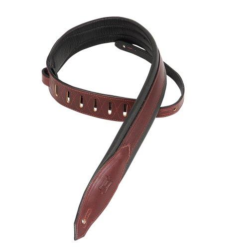 Levy's 2" Leather Strap with Foam Pad, Burgundy