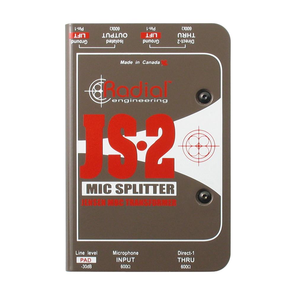 Radial JS2 Passive Microphone Splitter Direct Box