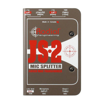 Radial JS2 Passive Microphone Splitter Direct Box