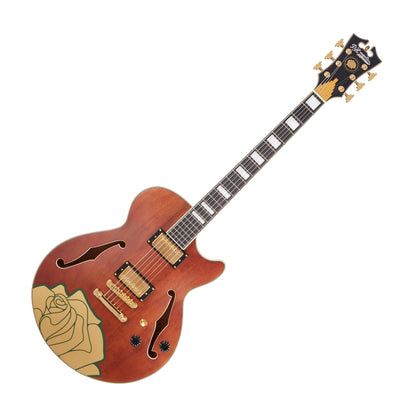 D'Angelico Premier Grateful Dead SS Semi-Hollow Body Electric Guitar, Satin Walnut