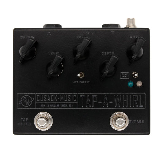 Cusack Tap-A-Whirl Analog Tap Tempo Tremolo, Black