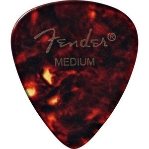 Fender 351 Classic Celluloid Guitar Picks, 12 Pack, Shell, Medium