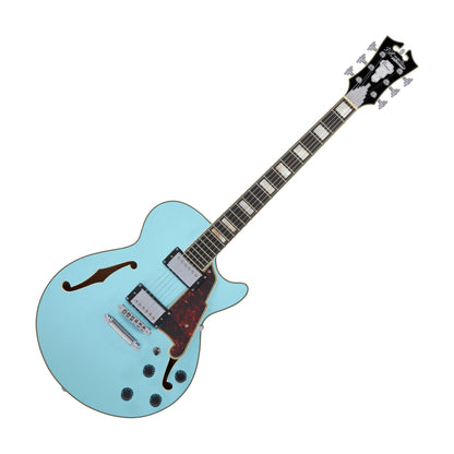 D'Angelico DAPSSSKBCS Premier SS Semi Hollow Electric Guitar w/Stopbar Tailpiece, Sky Blue