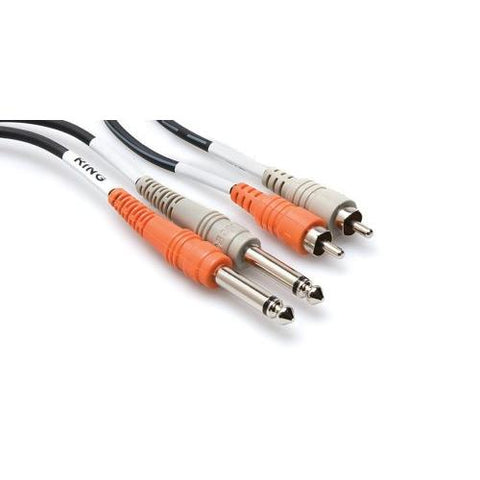 Hosa CPR-202 Stereo Interconnect Cable 6ft, 2x1/4TS-2xRCA