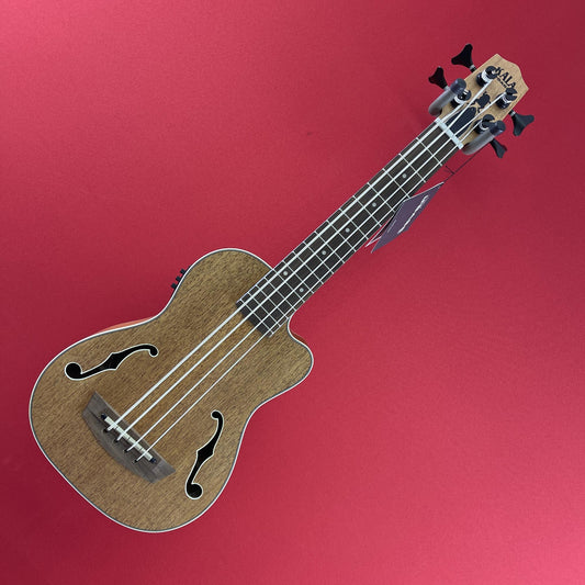 [USED] Kala UBASS-JYMN-FS Journeyman Acoustic-Electric Uke-Bass With F-Holes, Natural Satin