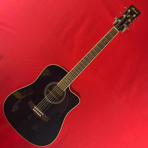 [USED] Ibanez PF15ECE-BK Dreadnought Cutaway Acoustic-Electric Cutaway Guitar, Black (See Description)