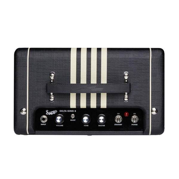Supro 1818BC Delta King 8 1-Watt 1 X 8" Guitar Combo, Black w/Cream Stripes