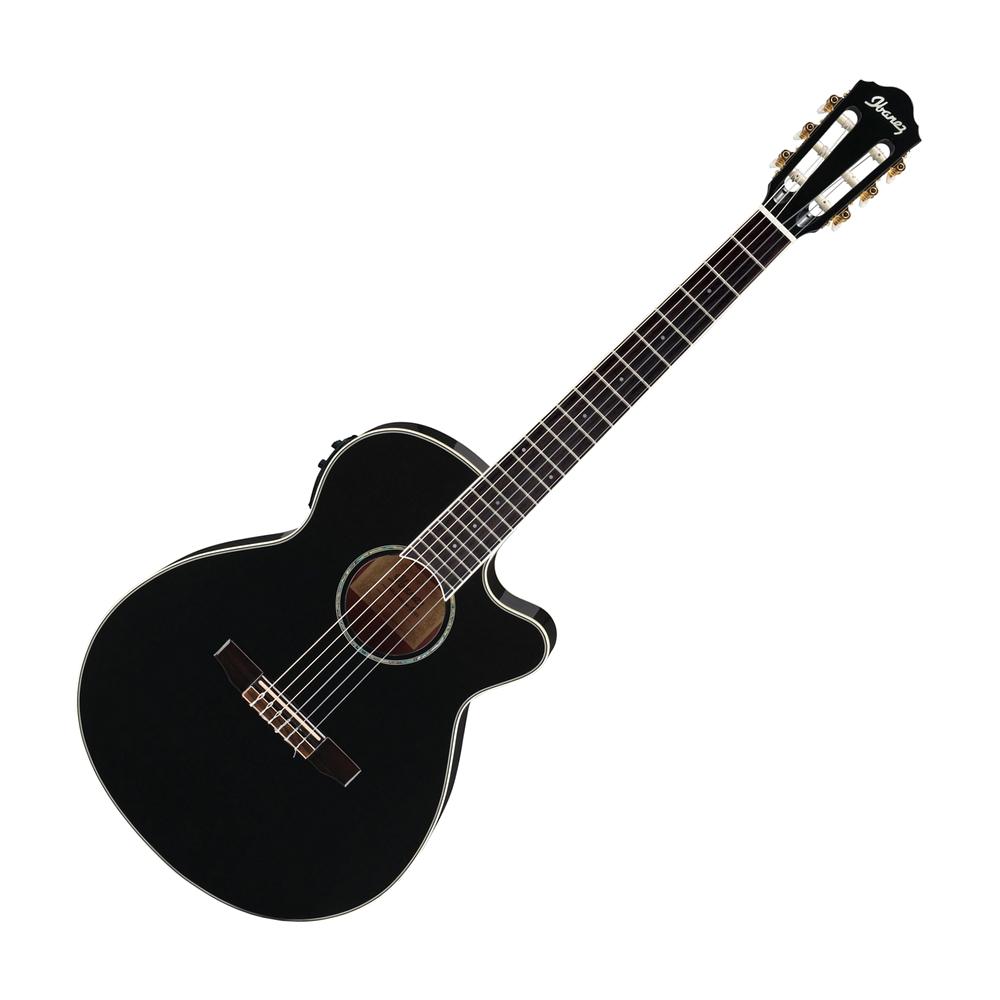 Ibanez AEG10NII-BK Nylon String Cutaway Acoustic Electric Guitar, Black