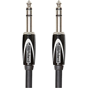 Roland RCC-3-TRTR Black Series 1/4 Inch TRS Interconnect Cable, 3 ft
