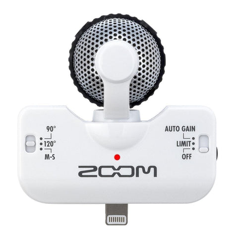 Zoom iQ5W Professional Stereo Microphone for iOS (White)