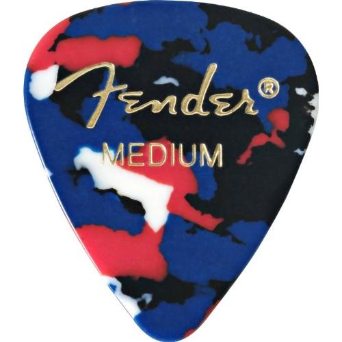 Fender 351 Classic Guitar Picks, 12 Pack, Confetti, Medium