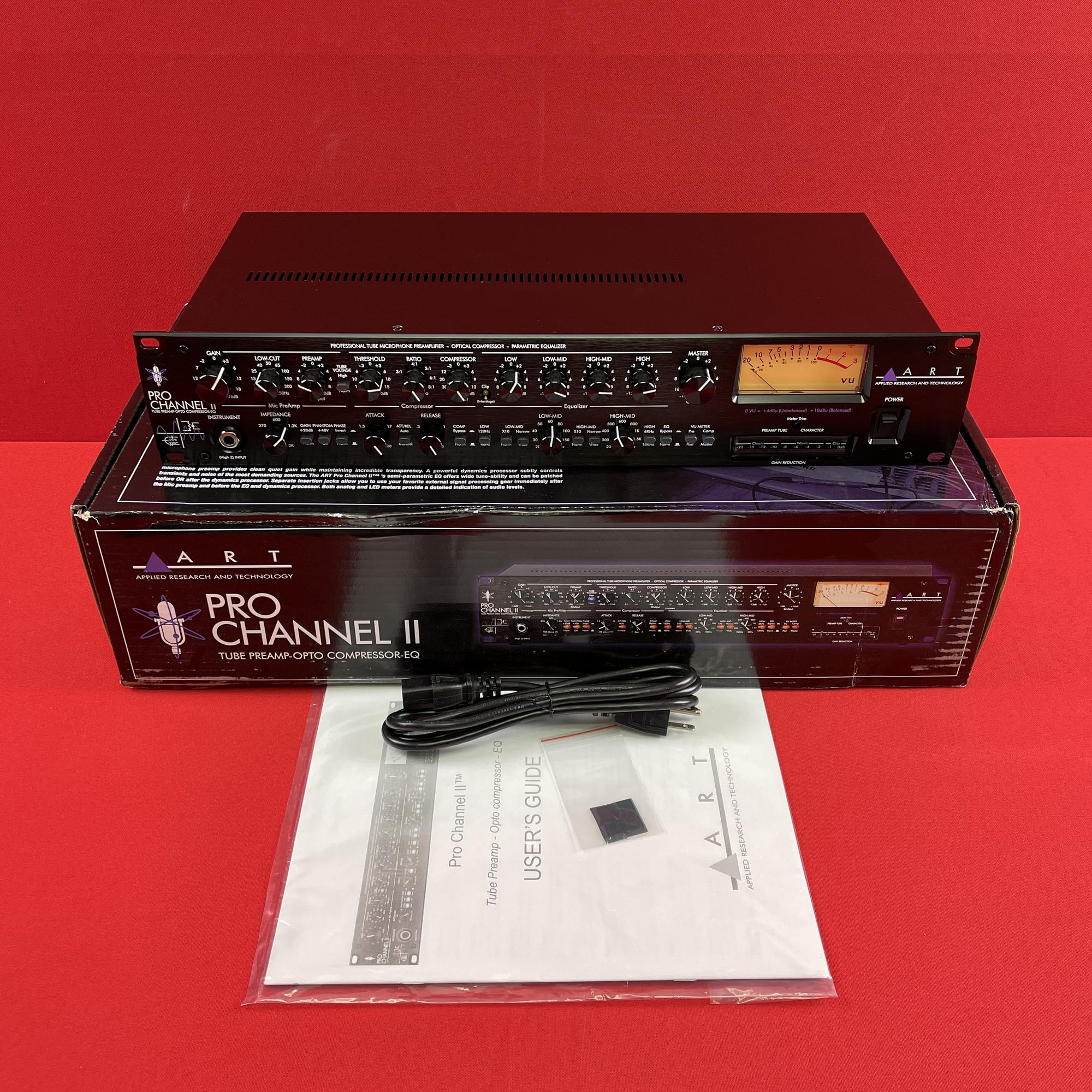 [USED] ART Pro Channel II Microphone Preamp/Compressor/EQ Professional Tube Based Selectable VU Metering