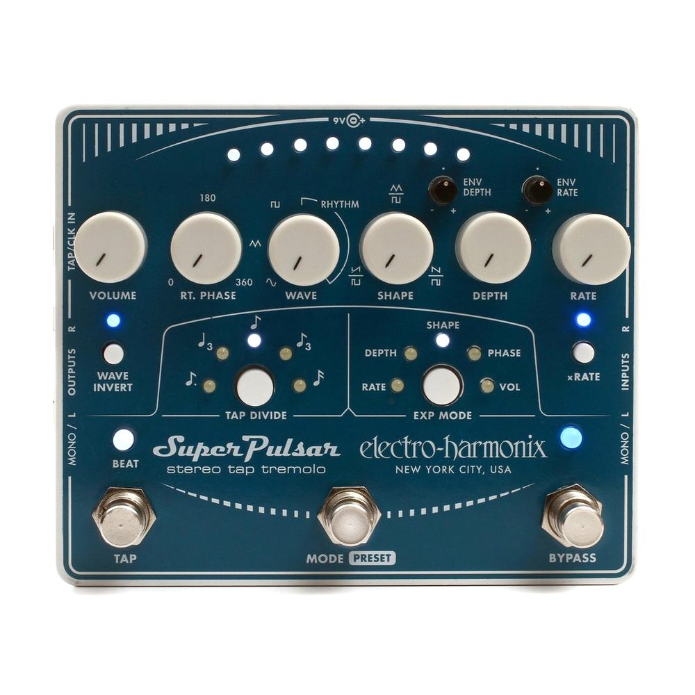 Electro-Harmonix Super Pulsar Stereo Tap Tremolo | guitar pedals
