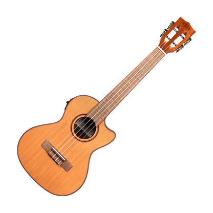 Kala KA-ATP-CTG-CE Acoustic Electric Tenor Ukulele, Natural Cedar