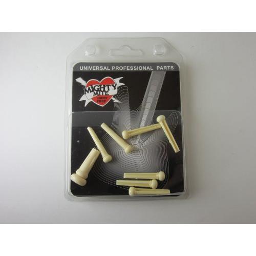 Mighty Mite MM2304 Bridge Pin Set Cream W/ Black