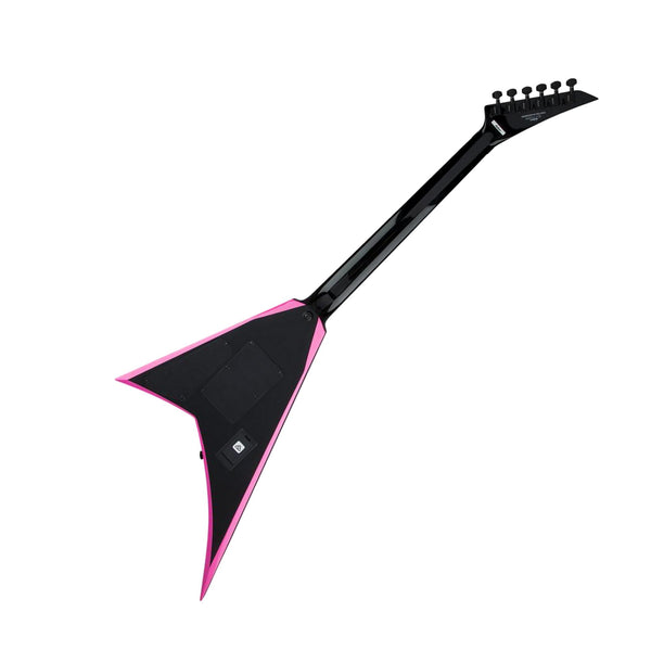Jackson RRX24 X Series Rhoads Electric Guitar, Black w/Neon Pink Bevels