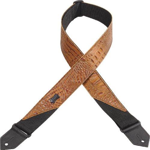 Levy's 2" Leather Guitar Strap, Imitation Crocodile