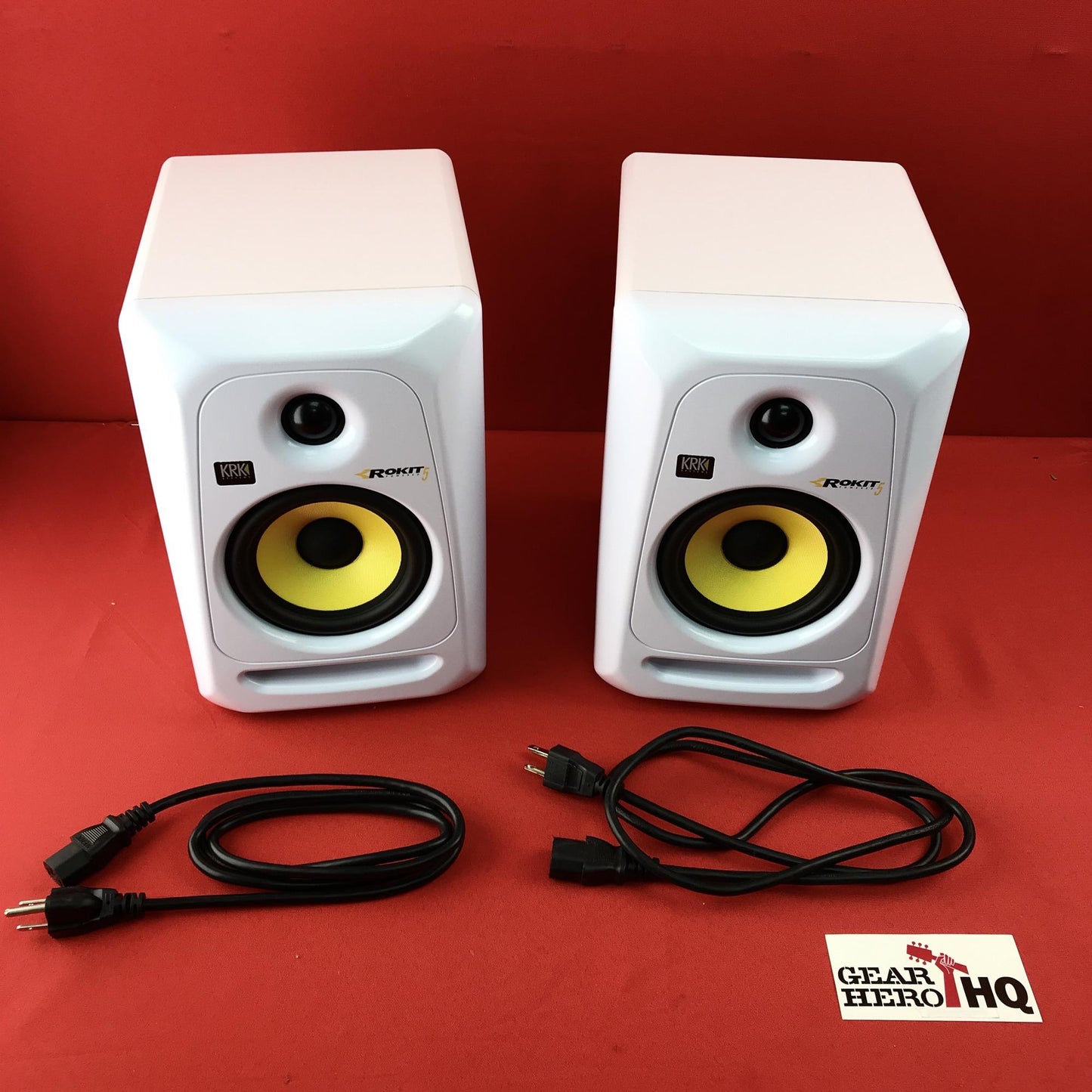 [USED] KRK RP5G3WN-NA Rokit 5 Generation 3 Powered Studio Monitor - White - Pair