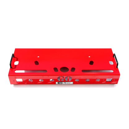 GO Pedalboards 1T24ATA 1-Tier 24-inch Aluminum Pedalboard w/ATA Flight Case, Red