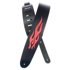 Planet Waves Icon Collection Guitar Strap, Red Flame