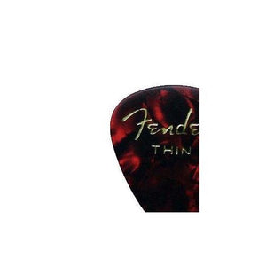 Fender 351 Premium Guitar Picks, 12 Pack, Red Moto, Thin