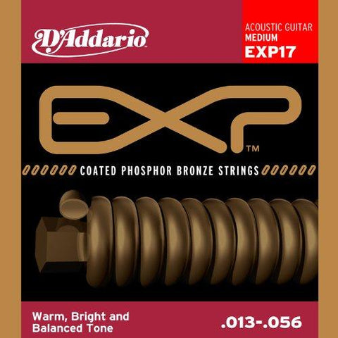 D'Addario EXP17 Coated Acoustic Guitar Strings, Medium