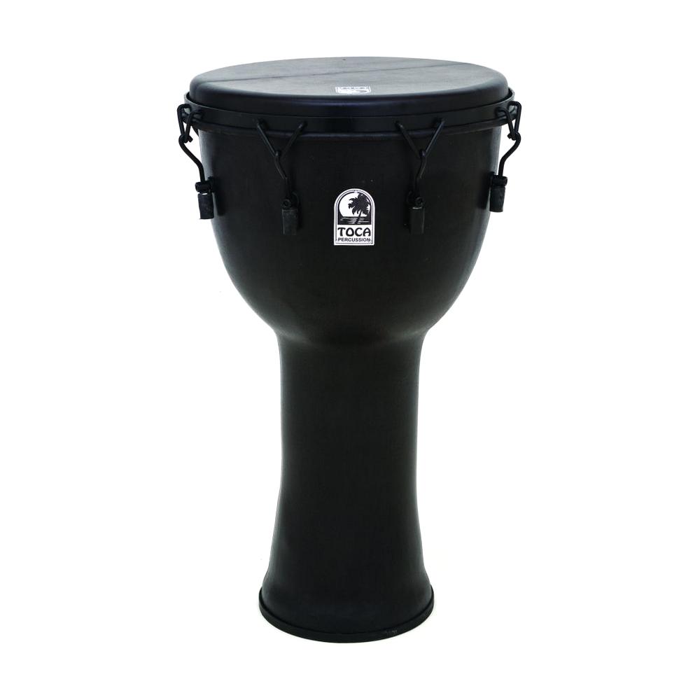 Toca SFDMX-14BMB Mechanically Tuned 14-Inch Djembe w/Bag, Black Mamba