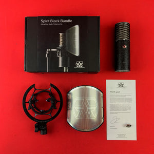 [USED] Aston Spirit Large Diaphragm Multi-Pattern Condenser Microphone and Swiftshield Bundle, Black (Limited Edition)