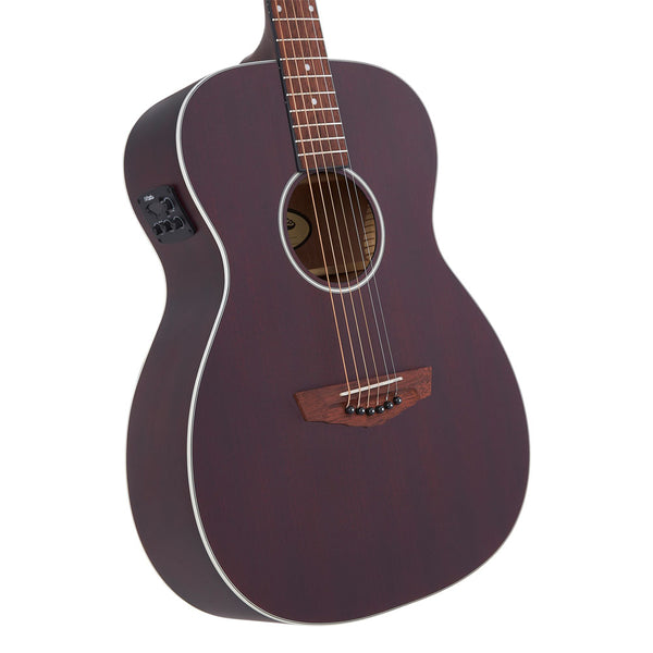 D'Angelico DAPLSOMSTWCP Premier Tammany LS Acoustic-Electric Guitar, Trans Wine (Gear Hero Exclusive)
