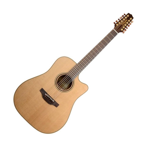 Takamine Pro Series 3 P3DC-12 Dreadnought Body 12-String Acoustic Electric Guitar with Case, Natural