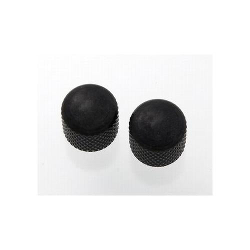 All Parts MK-3300-003 2 Black Dome Knobs Push-On fits Split Shaft Pots