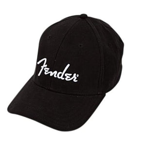 Fender® Logo Stretch Cap, Black, S/M