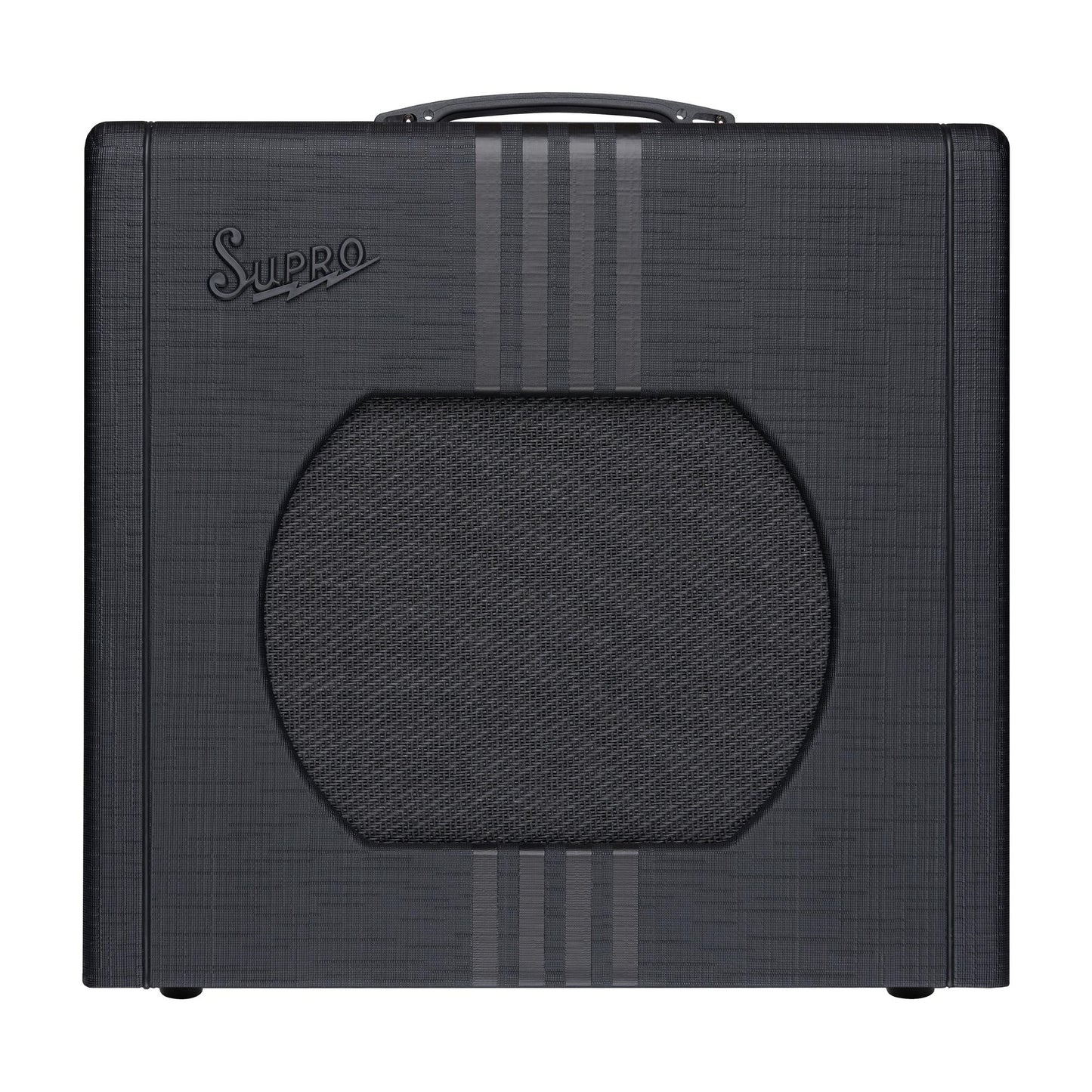 Supro 1822RBB Delta King 12 15-Watt 1 X 12" Guitar Combo, Black w/Black Stripes