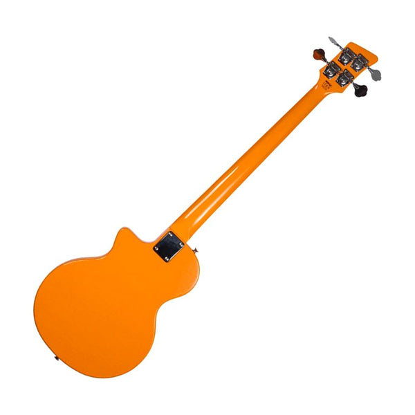 Orange BG-O-BASS-ORA O-Bass 2022 4-String Electric Bass Guitar, Orange w/Gig Bag