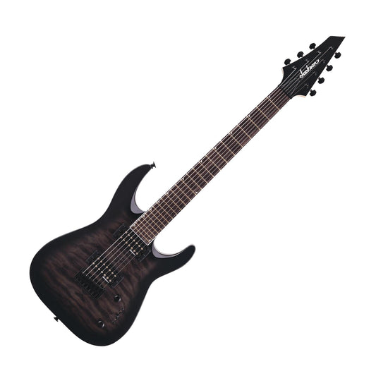 Jackson JS22Q-7 DKA HT JS Series Dinky Arch Top, Transparent Black Burst