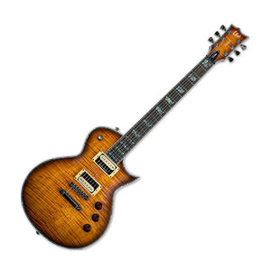 ESP EC1000 Flame Top Electric Guitar (Amber Sunburst with Seymour Duncans)