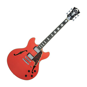 D'Angelico Premier DC Semi-Hollow-Body Electric Guitar, Fiesta Red