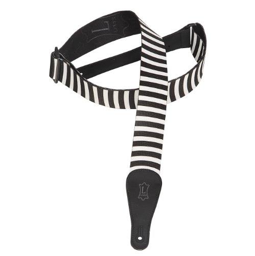 Levy's Polyester Guitar Strap, Black/White Bullseye