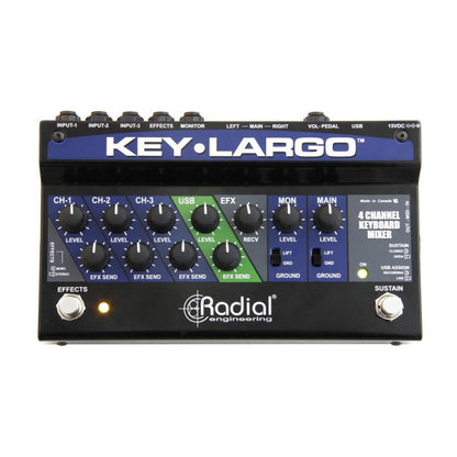 Radial Key-Largo Keyboard Mixer with Balanced DI Outs