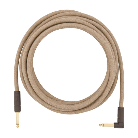 Fender 0990918021 18.6' Angled Festival Instrument Cable Pure Hemp, Natural