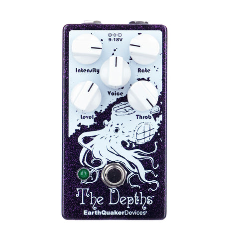 EarthQuaker Devices The Depths V2 Analog Optical Vibe Machine, Purple Sparkle (Gear Hero Exclusive)