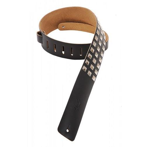 Levy's 2.5" Leather Strap with Studs, Black