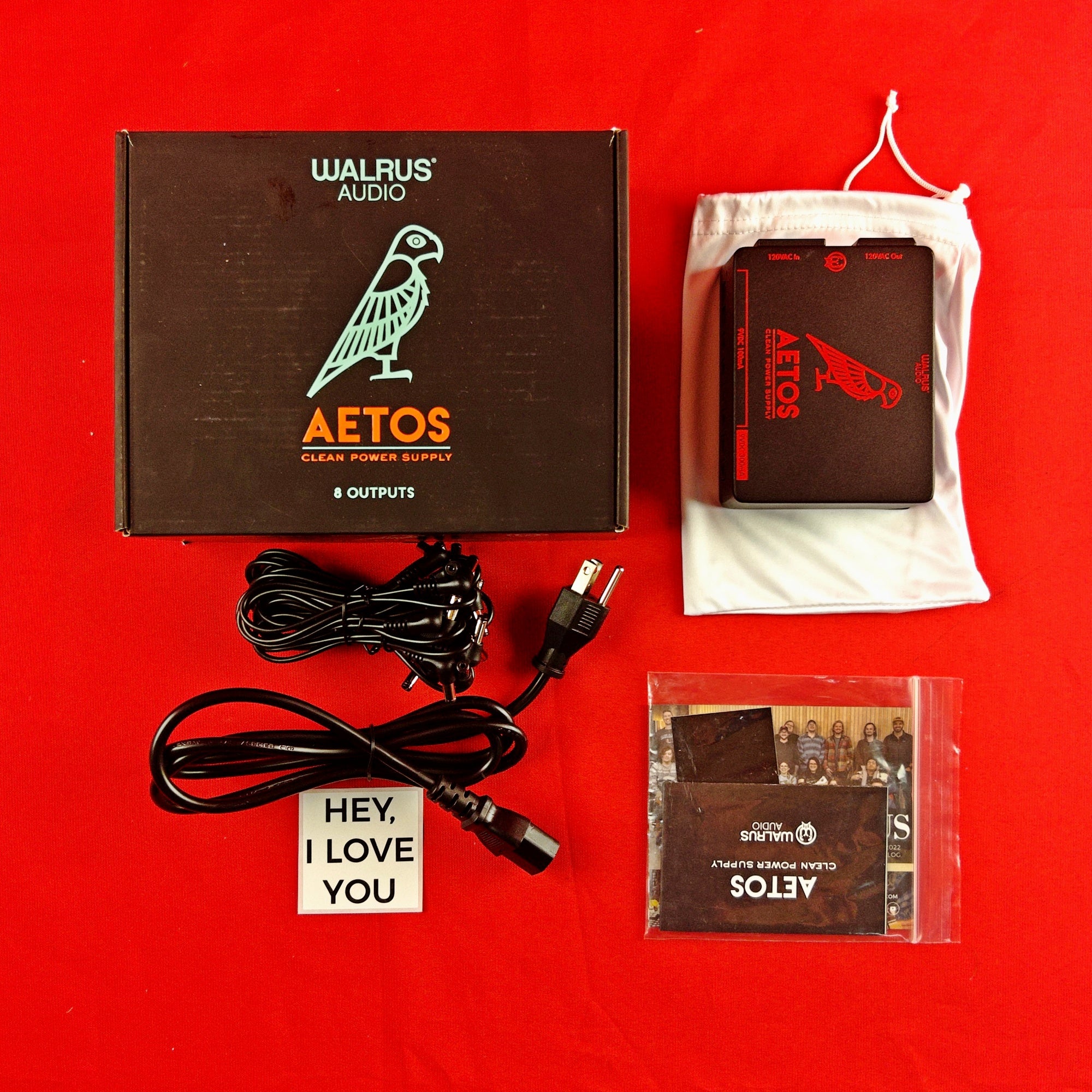 [USED] Walrus Audio Aetos 8 Output Power Supply, Black/Red (Gear Hero Exclusive)