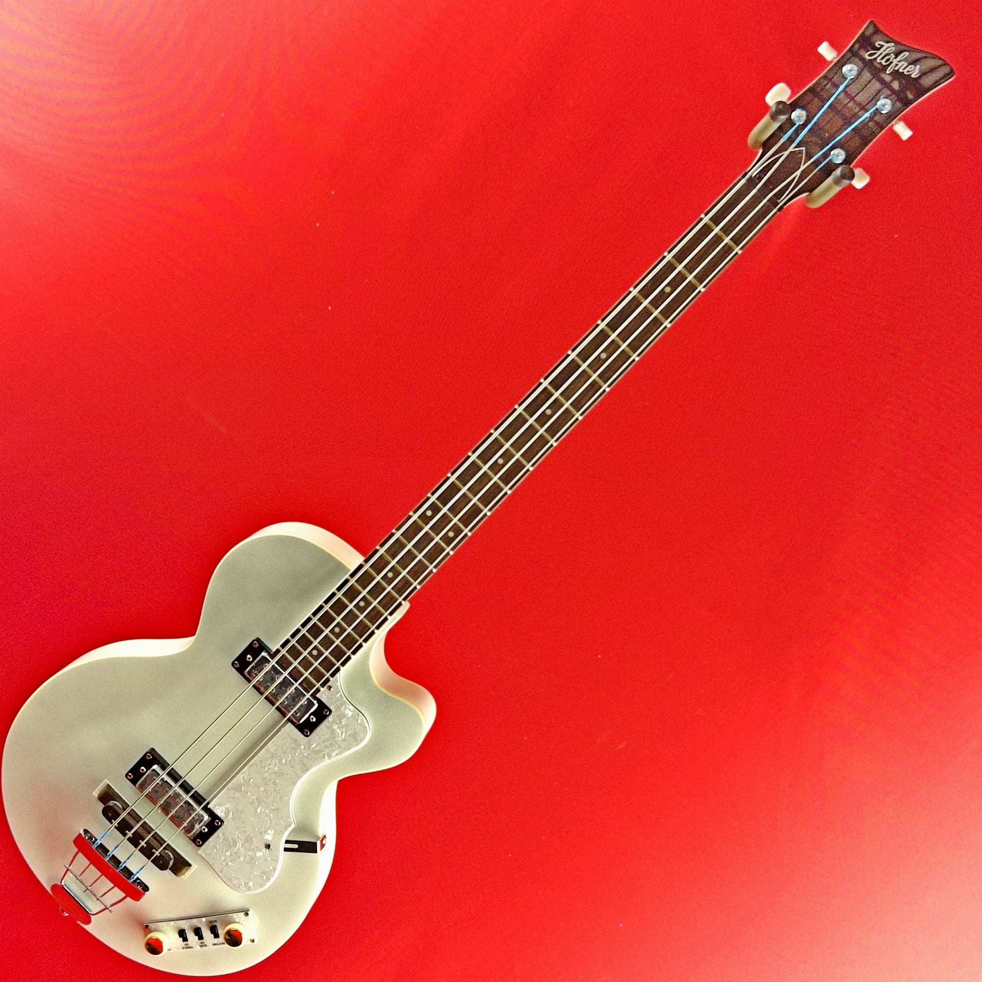[USED] Hofner HI-CB-PE-PW Ignition Pro Club Bass, Pearl White (See Description)