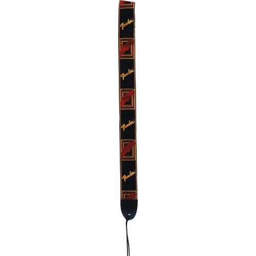 Fender 2-Inch Black/Yellow/Red Monogrammed Strap